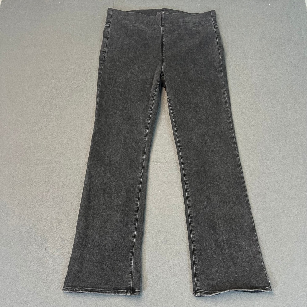 NYDJ Womens Large Trinity Wash Pull On Bootcut Denim Jean Leggings Grey MMBS8224